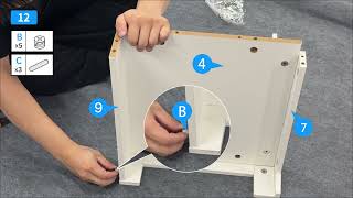 HMLANGQI Farmhouse Nightstand Assembly Instructions