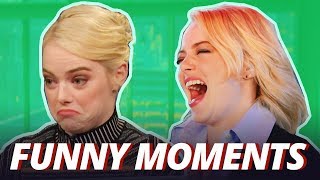 EMMA STONE HAS A GROWLING STOMACH (Funny Moments)