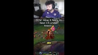 Early CS under tower as shen can be difficult... #leagueoflegends #lol #gaming #clips