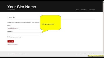 Silverstripe Tutorial - logging in