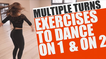 MULTIPLE TURNS  Salsa exercise to dance on 1 and on 2 - Captain Salsa