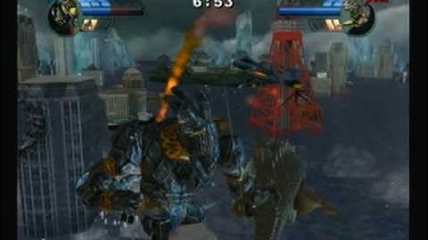 Godzilla Unleashed Gameplay - Obsidius vs Varan
