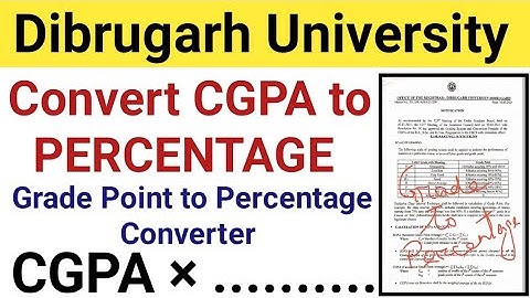 How To Convert CGPA Grade To Percentage| Dibrugarh University Grade Point To Percentage|B.A B.Sc
