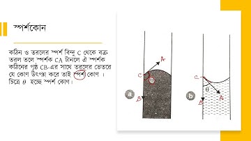 পদার্থের গাঠনিক ধর্ম, লেকচার-১৬ঃ স্পর্শ কোন এবং কৈশিকতা