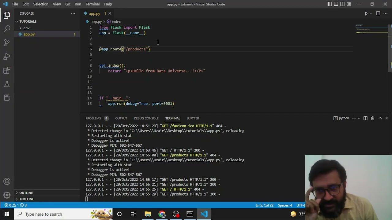 Create your first website in Python Flask... #4 پایتھون فلاسک میں اپنی ...