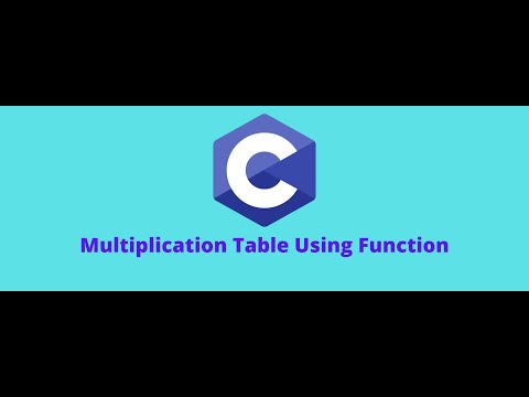 C Program to Find Multiplication Table Using Function | Code-Hax