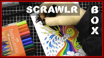 SCRAWLR BOX UNBOXING AND SPEEDPAINT - January 2016 | SwanStarDesigns