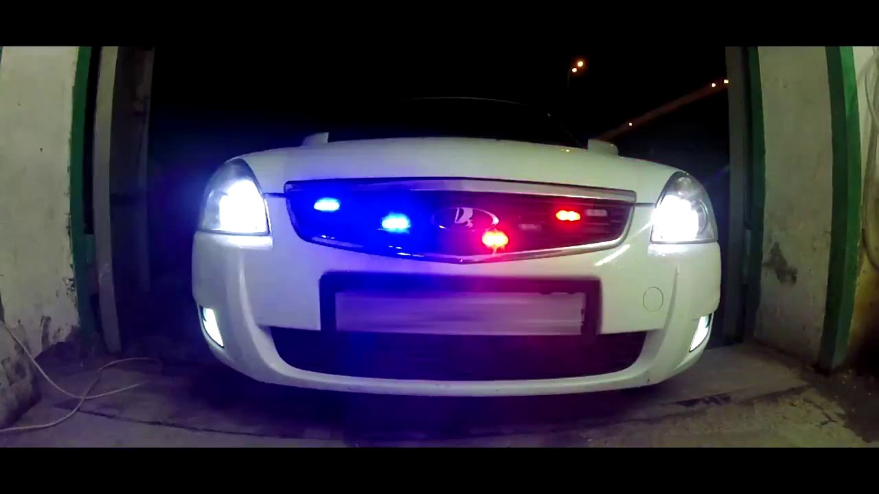 Как подключить стробоскопы на приору - фото