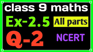 Ex 2.5 Q 2 maths | Polynomial | Class 9 | Chapter 2 | NCERT/CBSE | ALL PARTS