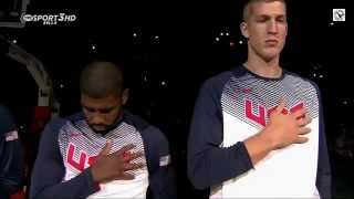 USA vs Serbia. US national anthem