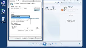 Windows 7 Change Settings for Ripping Music in Windows Media Player