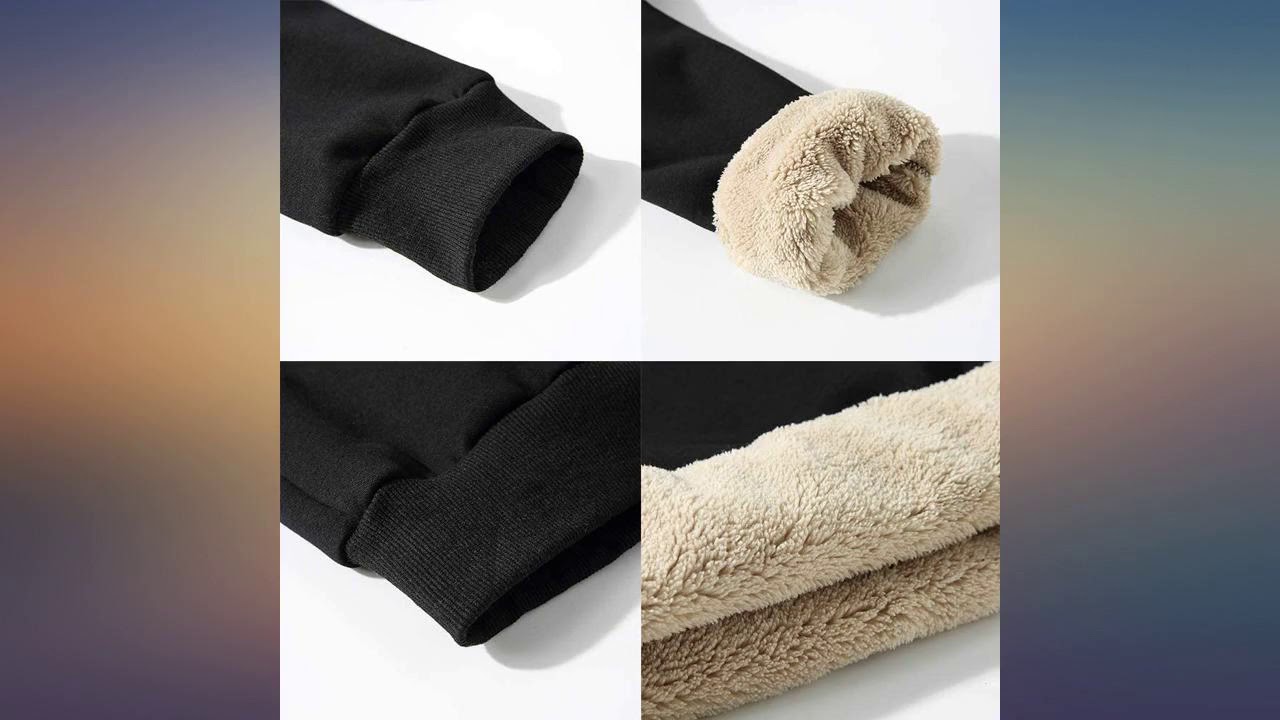 FASKUNOIE Men's Sweatshirts Warm Sherpa Lined Fleece Long Underwear Tops Winter review