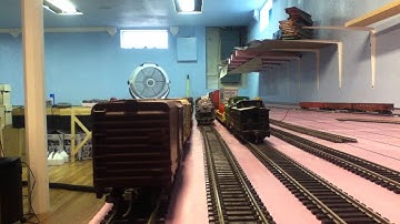 My old HO scale layout part 4 running a steam engine for fun and test track
