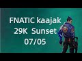 VALO POV【FNATIC kaajak】Yoru 29Kills Sunset 07/05#valorant    #valorantclips