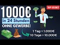 1000€ in 24 Stunden🕒🤑💰 Online Geld verdienen OHNE Gewerbe & OHNE Aufwand (mit Auszahlungs-Beweis)