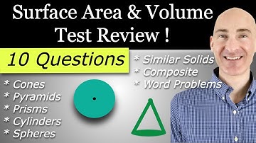 Surface Area and Volume of 3-D Shapes Test Review