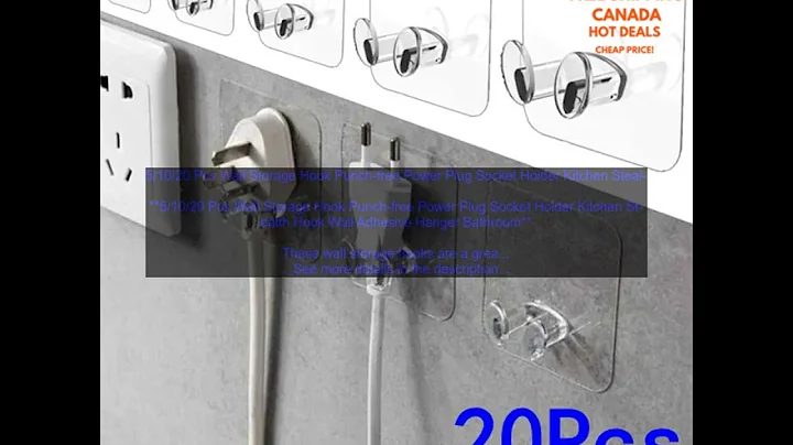 1005003787881324 5 10 20 Pcs Wall Storage Hook Punch free Power Plug Socket Holder Kitc