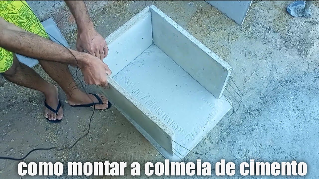 Como montar a colmeia de cimento.