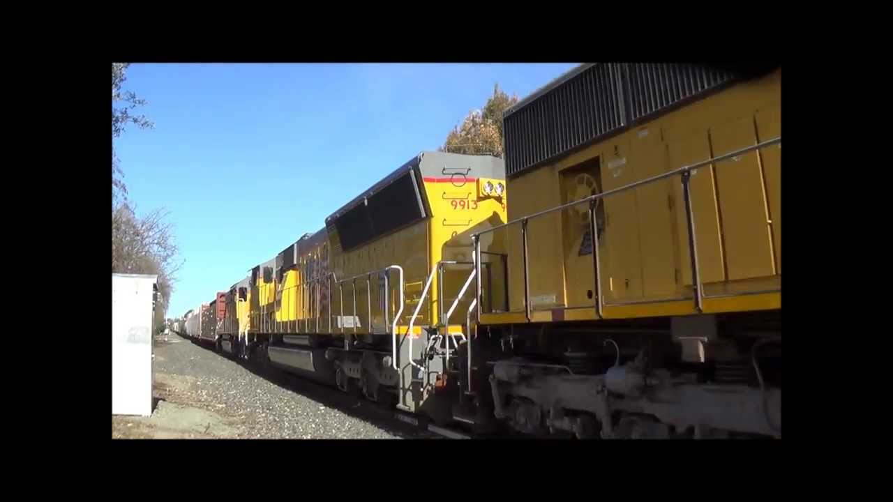 bnsf 5729 [HD] CN Power, SD59MXs, and More at Pleasanton (02/16/14)