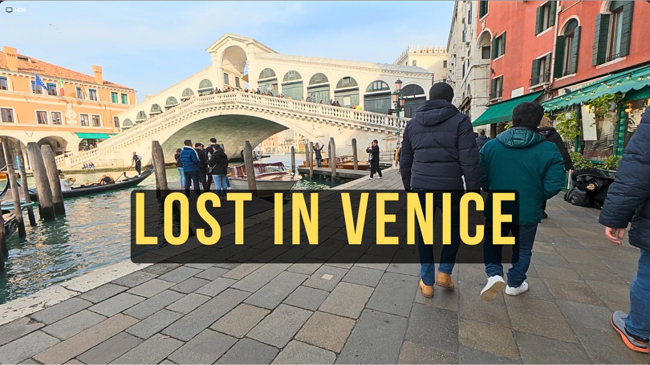 Getting Lost in Venice 4K HDR | Backstreets Walk from St Mark’s Square | Real Sound (4/7)