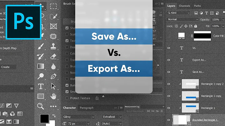 Difference Between "Save As" & "Export As" in Photoshop!