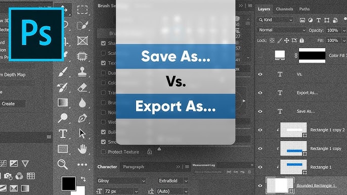Difference Between "Save As" & "Export As" in Photoshop!