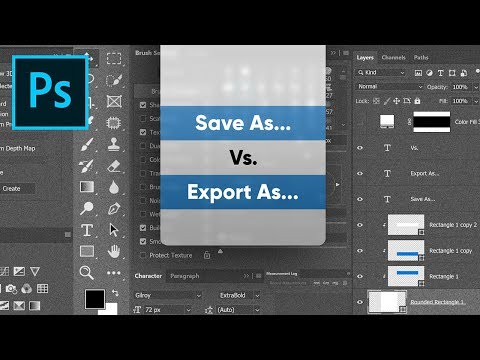 Difference Between "Save As" & "Export As" in Photoshop!