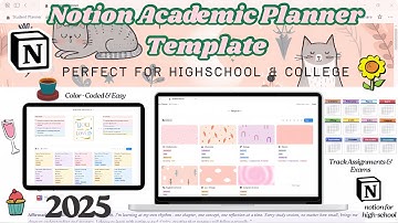 Notion Student Planner 2025 | All-in-One Study & School Organizer for High School & College 