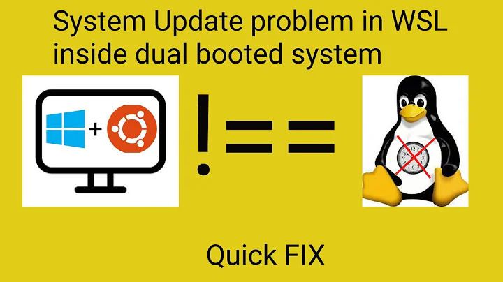 sudo apt update problem in WSL / WSL2 on dual booted systems quick fix. No extra packages required.