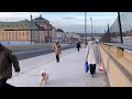 Stockholm Walks: Slussen. Street life, construction, new bridge and Old Town shoreline in March 2021