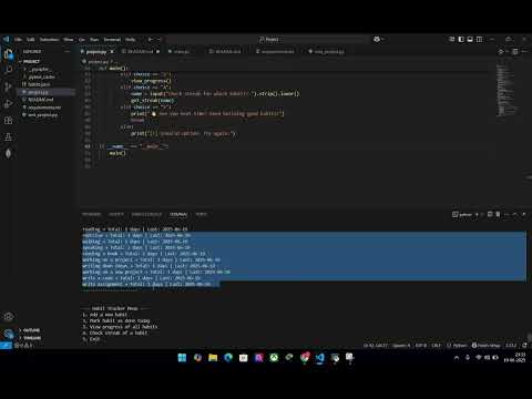 CS50P Final Project – Habit Tracker by Jugal Shahil Brahmkshatriya