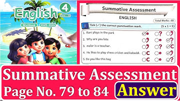 4th standard English workbook term 2 Summative Assessment Page No.79 to 84 l English workbook 2025