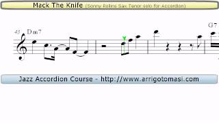 Mack The Knife - Sonny Rollins Tenor Sax Solo for Accordion (Sheet music) chords