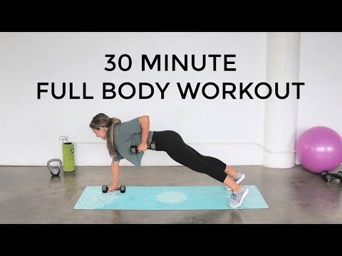 30 Minute Full Body Dumbbell Workout | Compound Movement Total Body Exercises