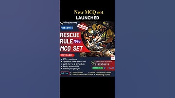 Rescue rule mcq set launched by mining mystery. #coalindustry #coalmines #cil #miningindustry
