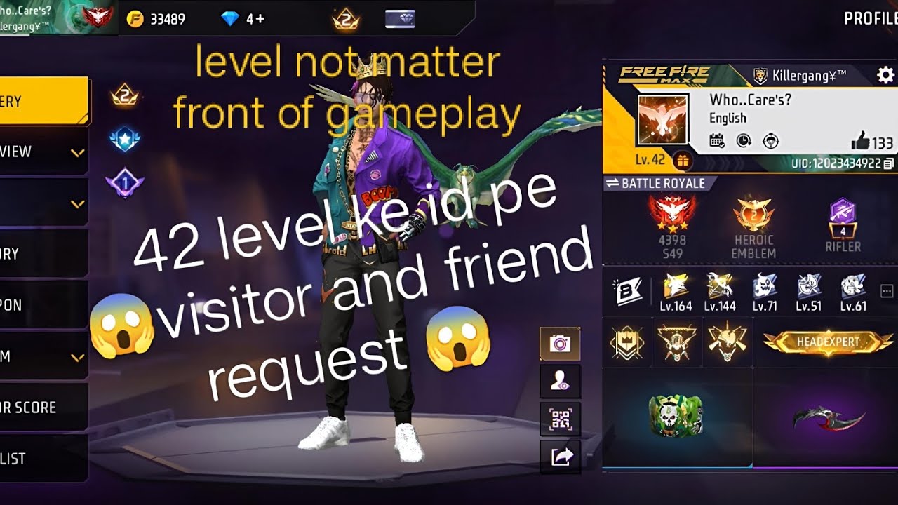 😱😱 friend request and visitor on 42 level id 😱😱 (gameplay matters)