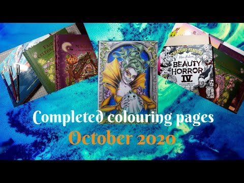 Completed Colouring Pages October 2020 Youtube