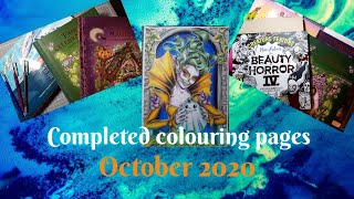 Completed colouring pages October 2020
