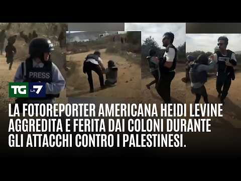 Video La fotoreporter americana Heidi Levine aggredita e ferita dai coloni israeliani in Cisgiordania