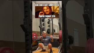 315 ATG Pause Squat #fitness #weightlifting #squat
