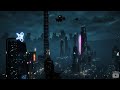 Gambar cover ASMR Cyberpunk Future City Aerial Sound Ambience 7 Hours 4K - Sleep Relax Focus Chill Dream