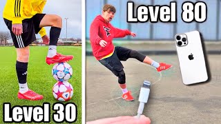 TRICK SHOTS from Level 1 To Level 100 (Football\/Soccer)