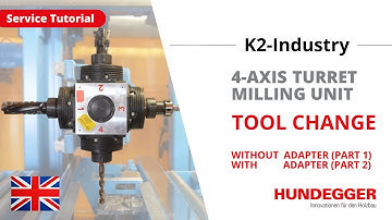 Tool Change 4-Axis Turret Milling Unit | K2-Industry | Service Tutorial Hundegger
