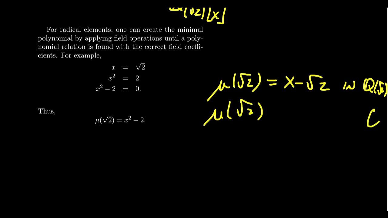 Examples of Radical Extensions YouTube