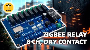 Modkam - 8х канальное Zigbee реле с сухими контактами, подключение внешних датчиков