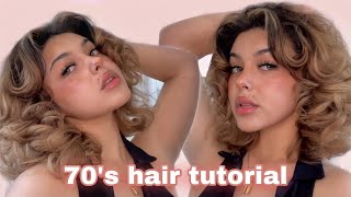 VOLUMINOUS 70&#39;S CURLY HAIR TUTORIAL / (highly requested)