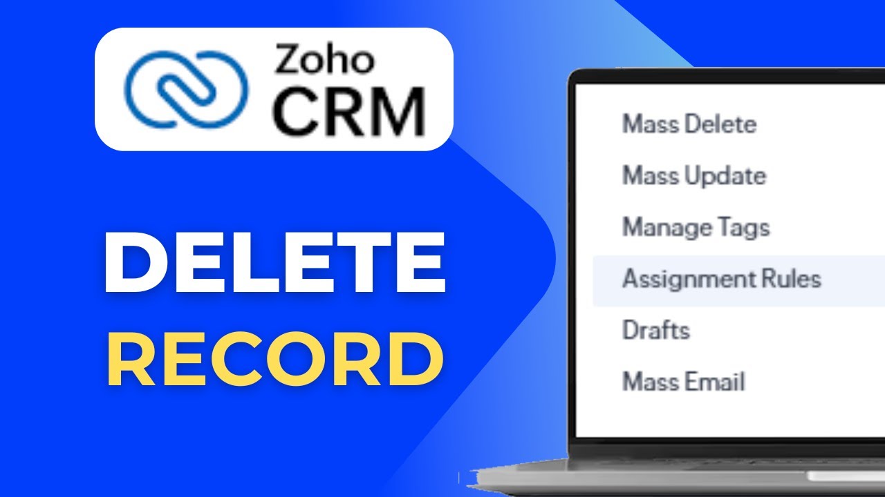 How To Delete Record in Zoho CRM Full 2025 Guide - YouTube