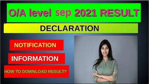 o level result sep 2021