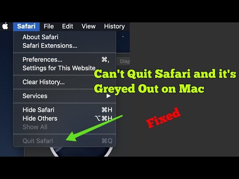 quit safari greyed out on mac