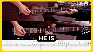 Video thumbnail of "He Is - Ghost | Tabs | Guitar Lesson | Guitar Cover | Backing Track | Tutorial | All Guitar Parts"